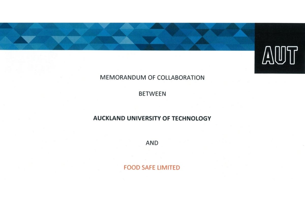 AUT and Food Safe Memorandum of Collaboration